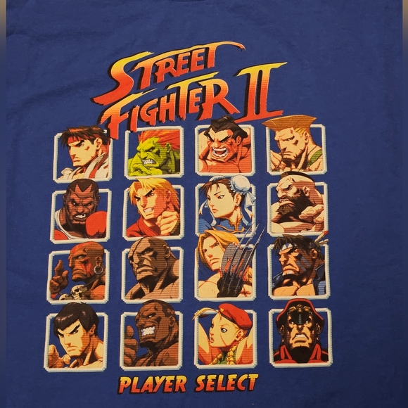 Street Fighter American Classics Blue T-shirt 100% Cotton Size 5XL - Picture 2 of 5
